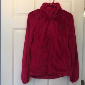 North Face Fleece Full Zip Up (Dark pink)
